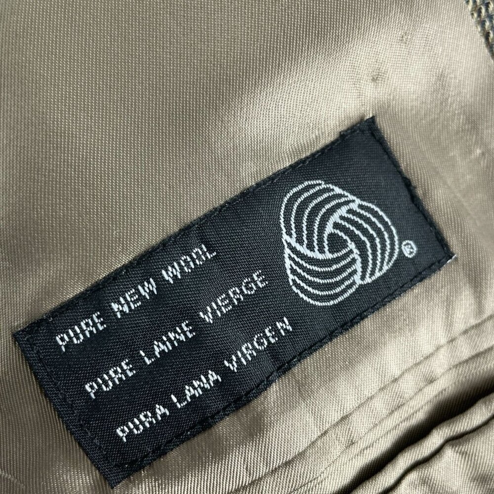 Marshall Fields Mens 46 Blazer Jacket L Wool & Silk Blend Beige Lined Two 5785 - Picture 7 of 12